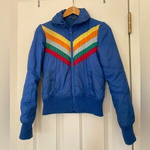 Rainbow 80s zip up jacket